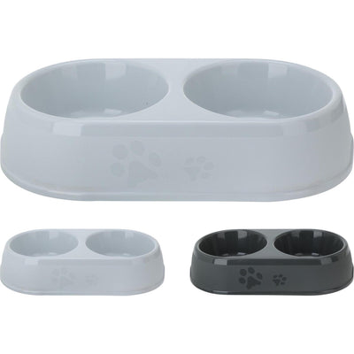 Bol de nourriture pour animaux double 32x17x7cm