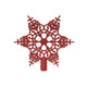 Decoris pic flocon de neige 20,5x19cm Noël rouge