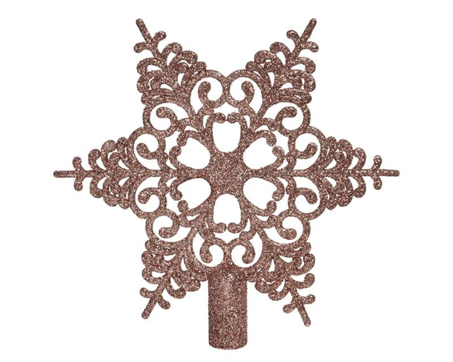 Decoris pic flocon de neige 20,5x19cm rose poudré