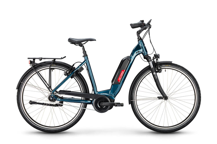 Victoria Electric Trekking Bike Cysalo 7 (# 1) Ebike Vict.Cysalo 7 28 56 Low Entry 7sp CB Blue