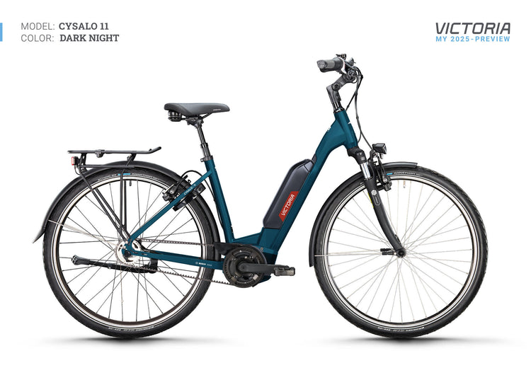 Victoria Electric Trekking Bike Cysalo 11 (# 1) Ebike Vic.Cysalo 11 28 56 Low Entry 7sp CB Bleu