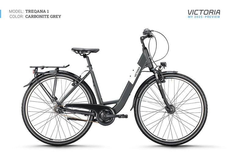 Vélo de trekking Victoria treqana 1 (#1) roue treqana 1 28 50 vague 7gg carb. gris