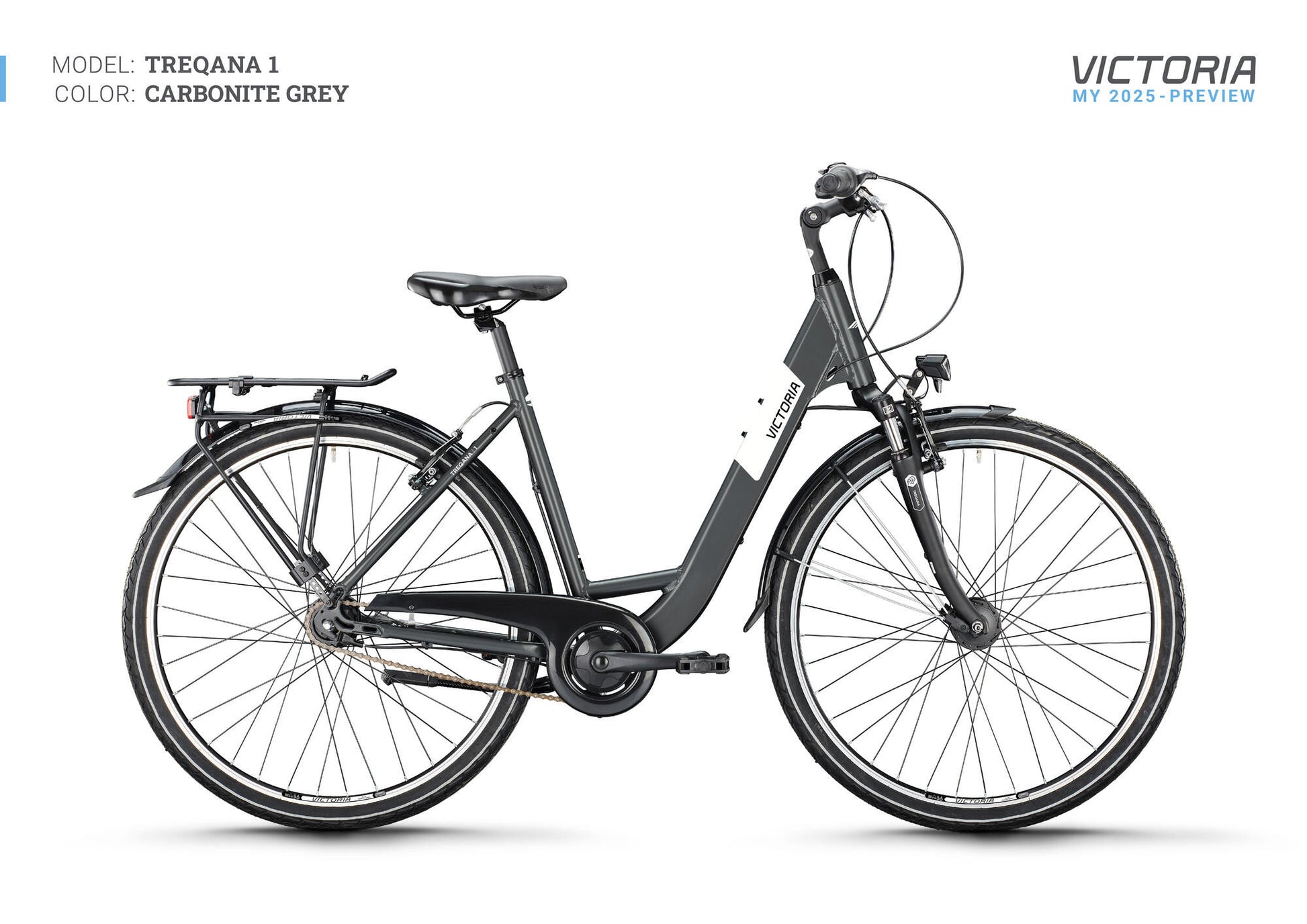 Vélo de trekking Victoria treqana 1 (#1) roue treqana 1 28 55 vague 7gg carb. gris