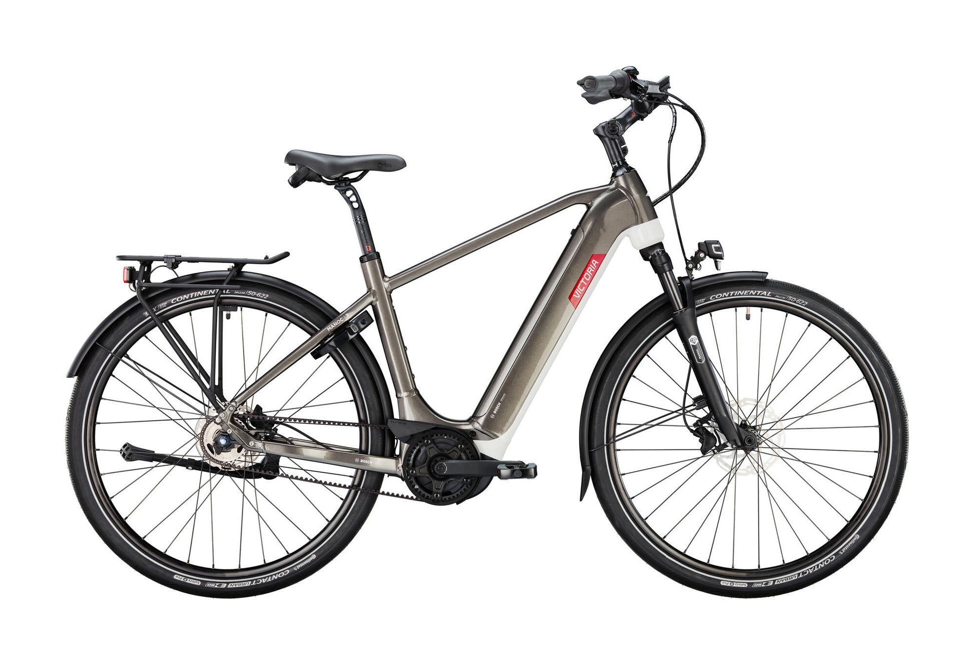 Victoria Electric Trekking Bike Manoc 3 (# 1) Ebike Vict. Manoc 3 28 54 Diam. 5sp CB Quartz Grey