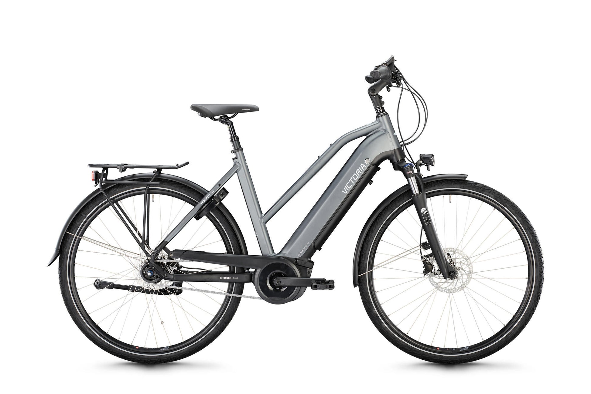 Victoria Electric Trekking Bike Tresalo 11 (# 1) Ebike Vict. Tresalo 11 28 53 Escaliers 7sp. gris