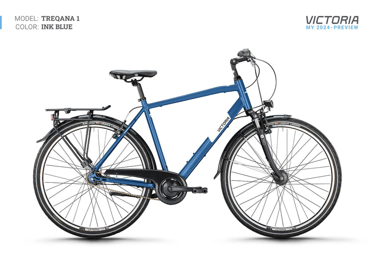 Vélo de trekking Victoria treqana 1 mod. 24 vélos vict.treqana 1 28 58 diam. 7sp d'encre bleue