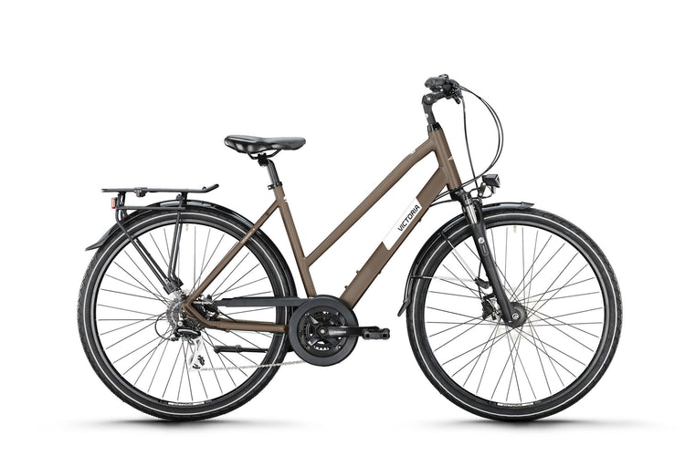 Vélo de randonnée Victoria treqana 4 mod. 24 vélos vict.treqana 4 28 51 escaliers. 24sp gris terre