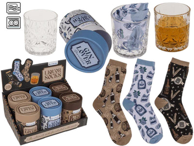 Coffret cadeau Out of the blue verre à boire 280ml avec chaussettes