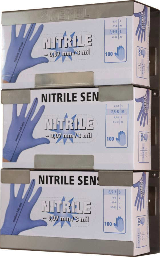 Support mural pour gants jetables, 3 parties