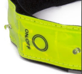 Bracelet led jaune fluo. y compris les piles