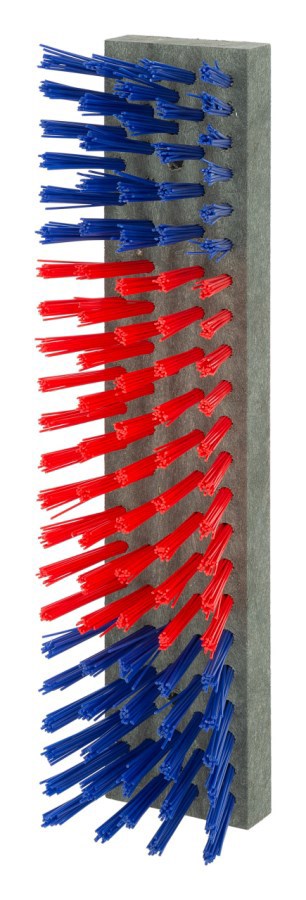 Brosse à bétail nylon bleu-rouge-bleu 50x10cm