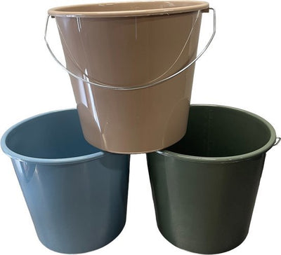 Seau ménager en plastique 10 litres couleurs éco | 25 pièces