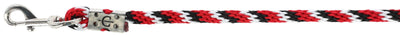 Corde de cou mustang mousqueton crochet rouge noir blanc