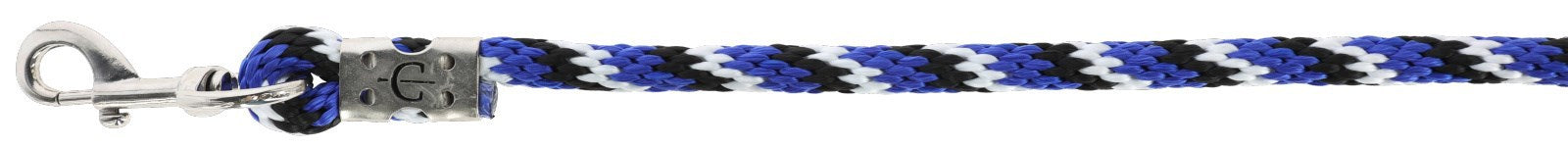 Mousqueton longe mustang bleu royal noir blanc