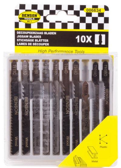 Jeu de lames de scie sauteuse, 10 pièces, tige profi t