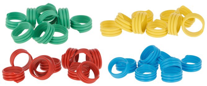 Anneaux de poulet 16mm jaunes 20 pièces