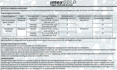 Imex gold contre les mauvaises herbes et la mousse 450ml