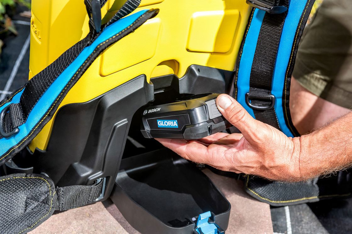 Pulvérisateur à dos à batterie Gloria pro 1200 li sur batterie et chargeur ex