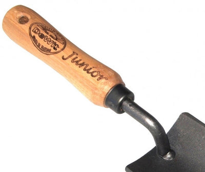 La truelle de plantation junior blanche avec un manche en bois de 100mm dewhite
