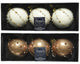 Decoris Set boule de Noël verre de 3 pièces camel 8cm