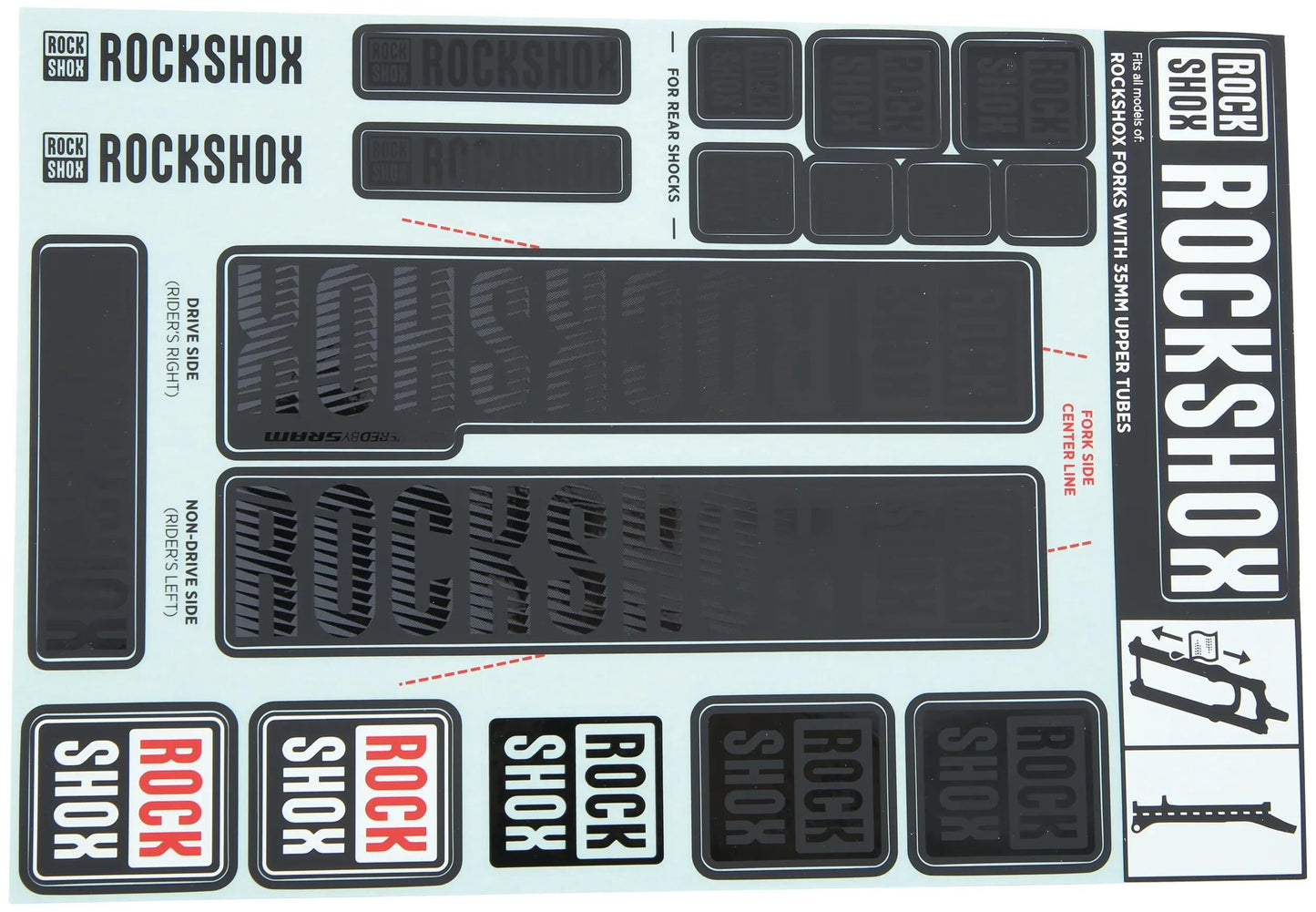 Decal rockshox set Stealth