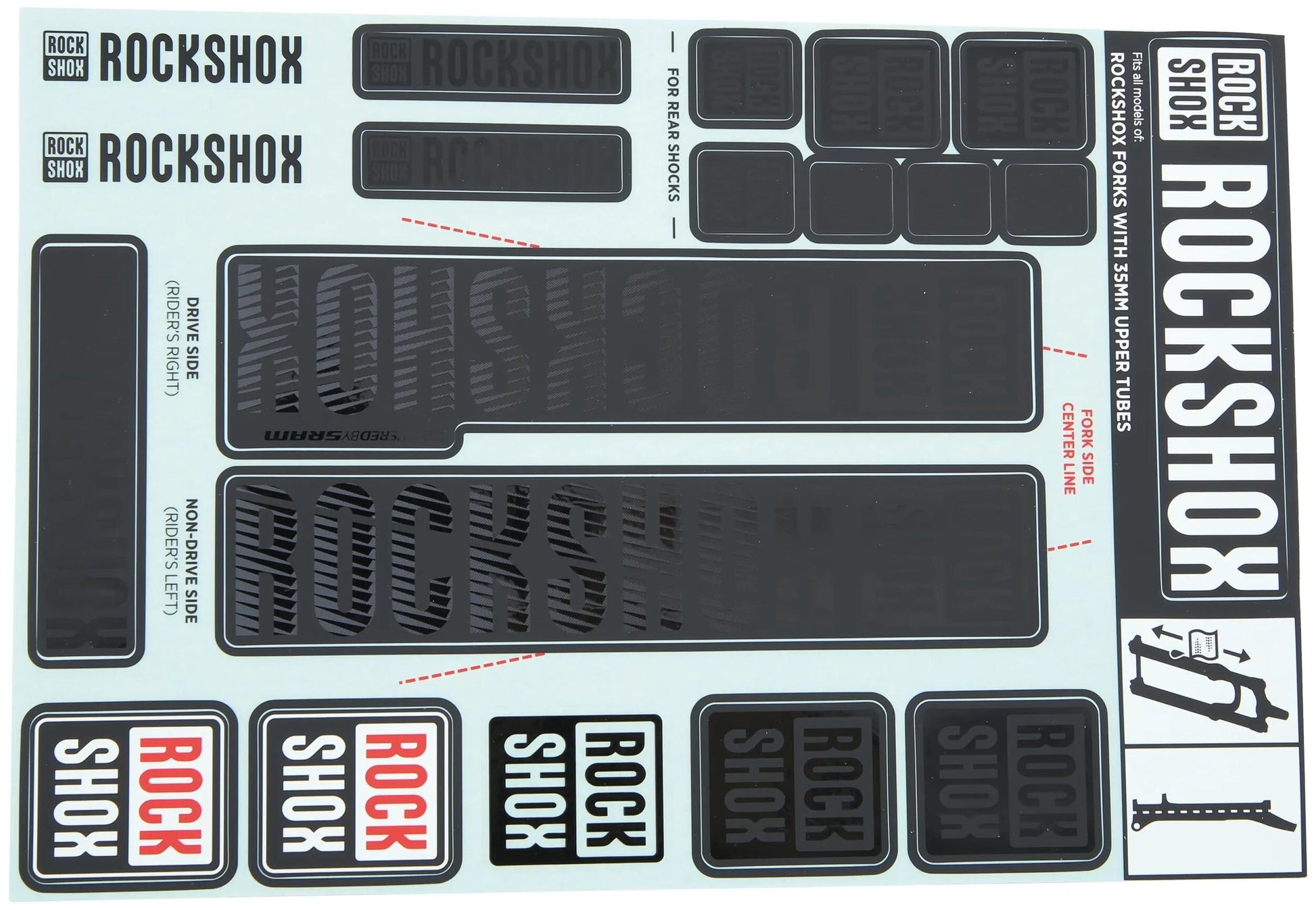 Decal rockshox set Stealth