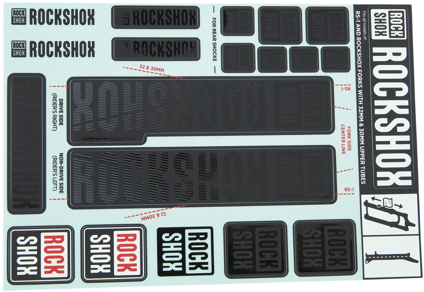 Decal rockshox set Stealth