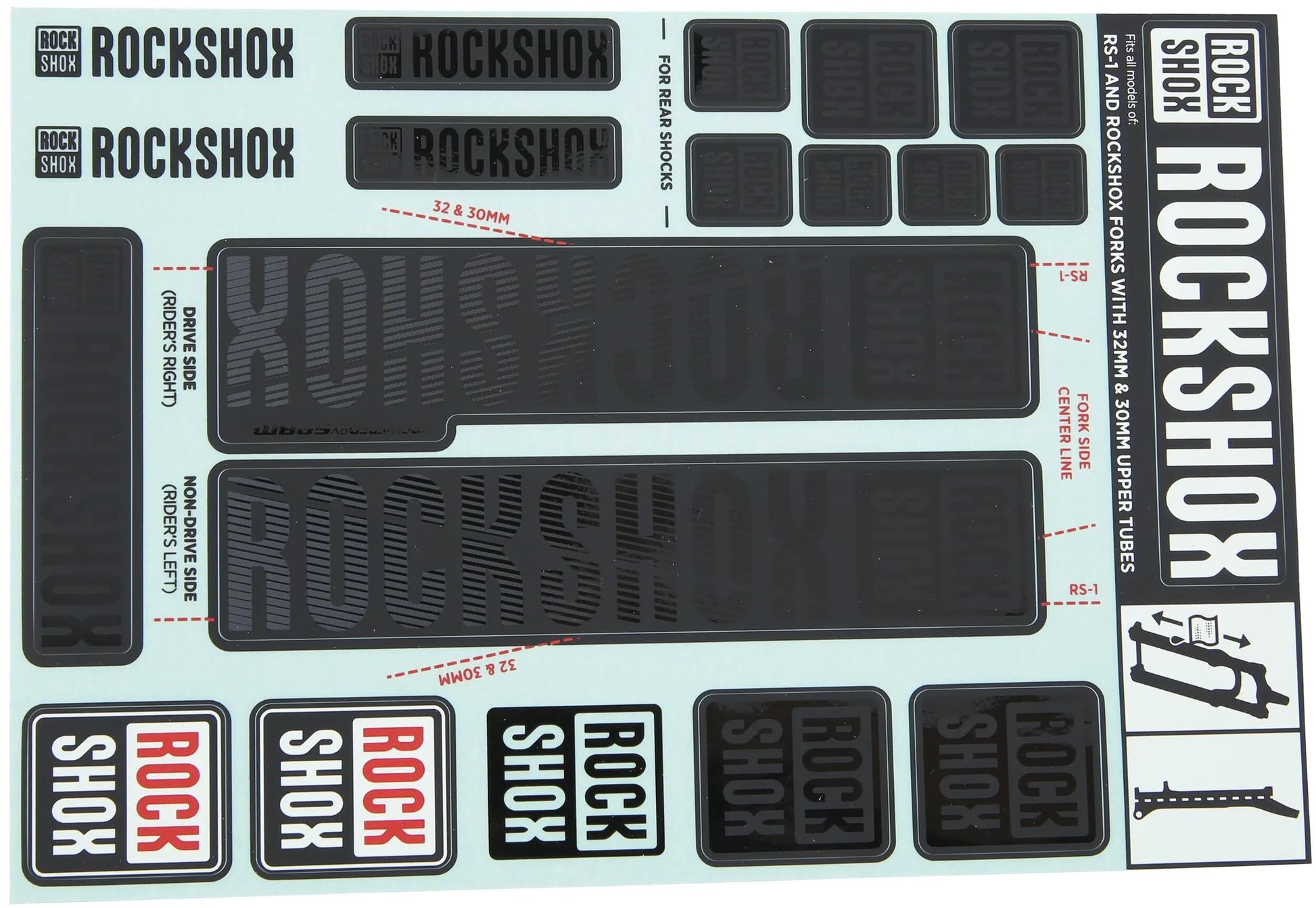 Decal rockshox set Stealth