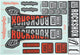 Decal rockshox ensemble argenté orange
