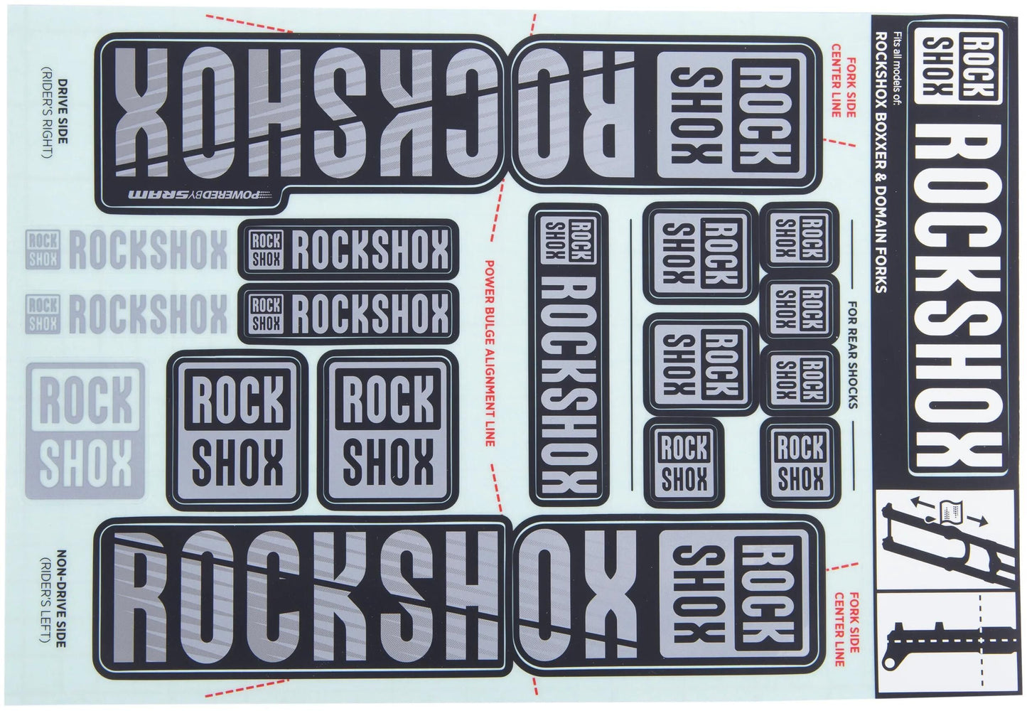 Décalage de rockshox gris