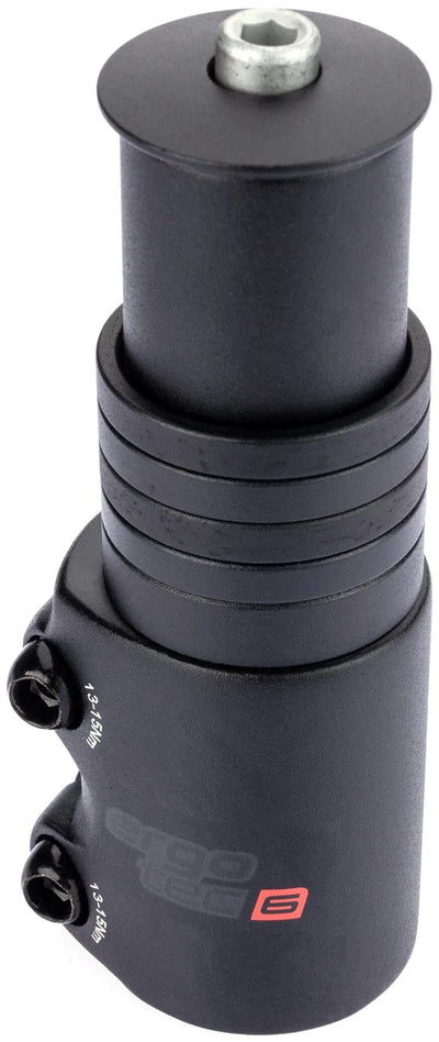 Adaptateur de tige Ergotec AVANT Niveau 6 avec des espaceurs 28.6ø 107 mm Matt Black