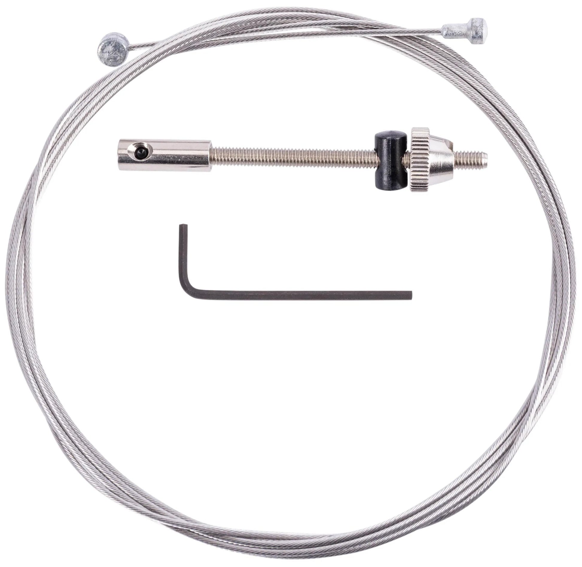 câble intérieur frein à tambour + extrémité vissée 225 cm