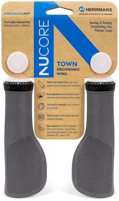 Herrmans poignées nucore grip town Peak 130mm gris