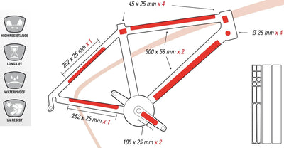 Frame Zéfal Prot. Taille de l'armure de la peau l 14 parties