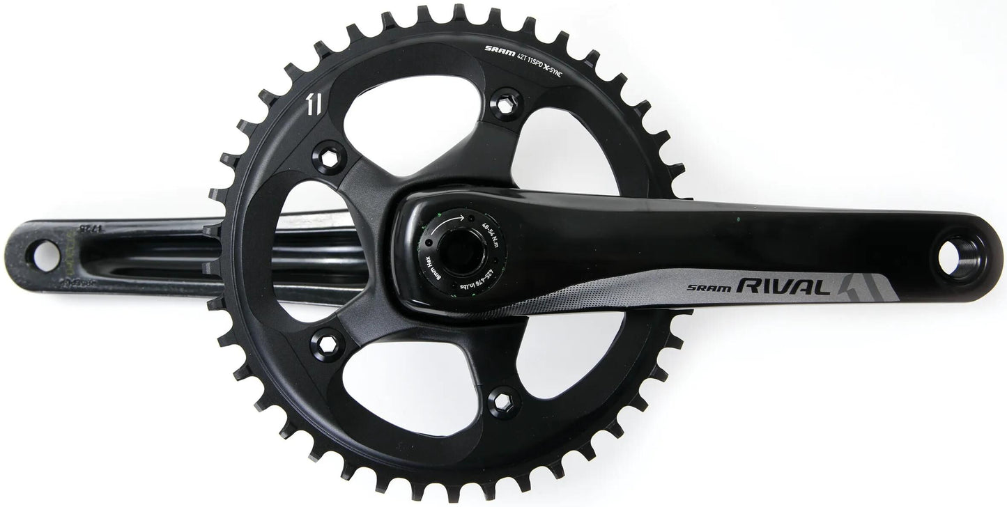 Sram Cranket Rival 1 BB30 42 T. 175 mm noir