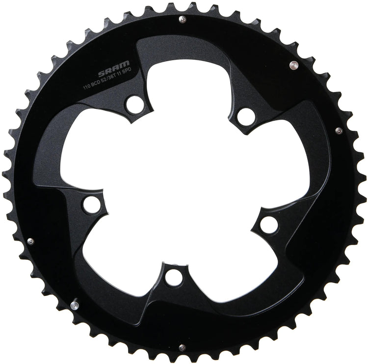 Sram Chain Ring Roaddoub. 52t Alu f. Noir