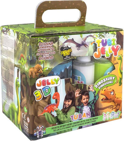Jelly Tubi 6 couleurs avec petit aquarium de dinosaures