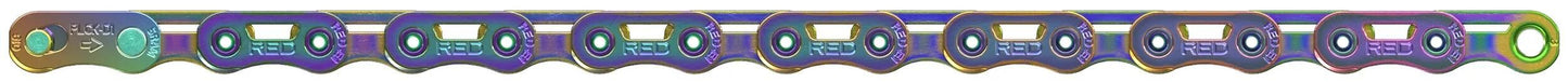 Sram Chain Red E1 114 Rainbow gauche