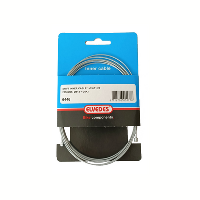 Elvedes interrupteur Câble intérieur 2250 mm 1 x 19 fil Galvanisé Ø1,25 avec Ninde Ø4 × 4 + Tø5 × 3 (par pièce)