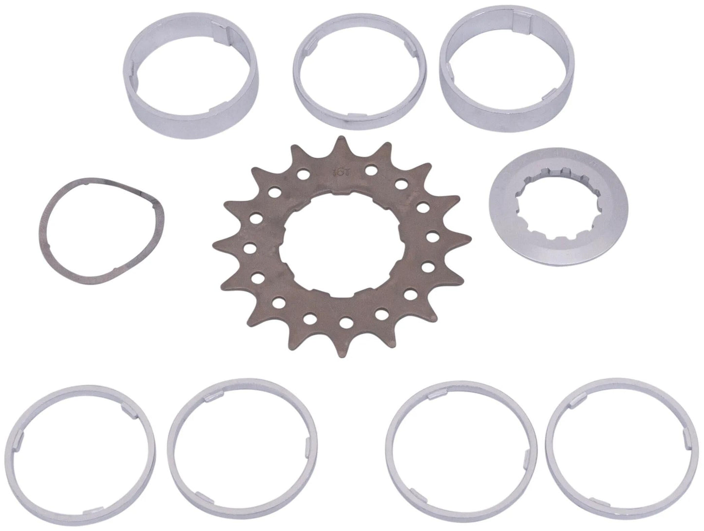 Point Sprocket W.spacer set 16t