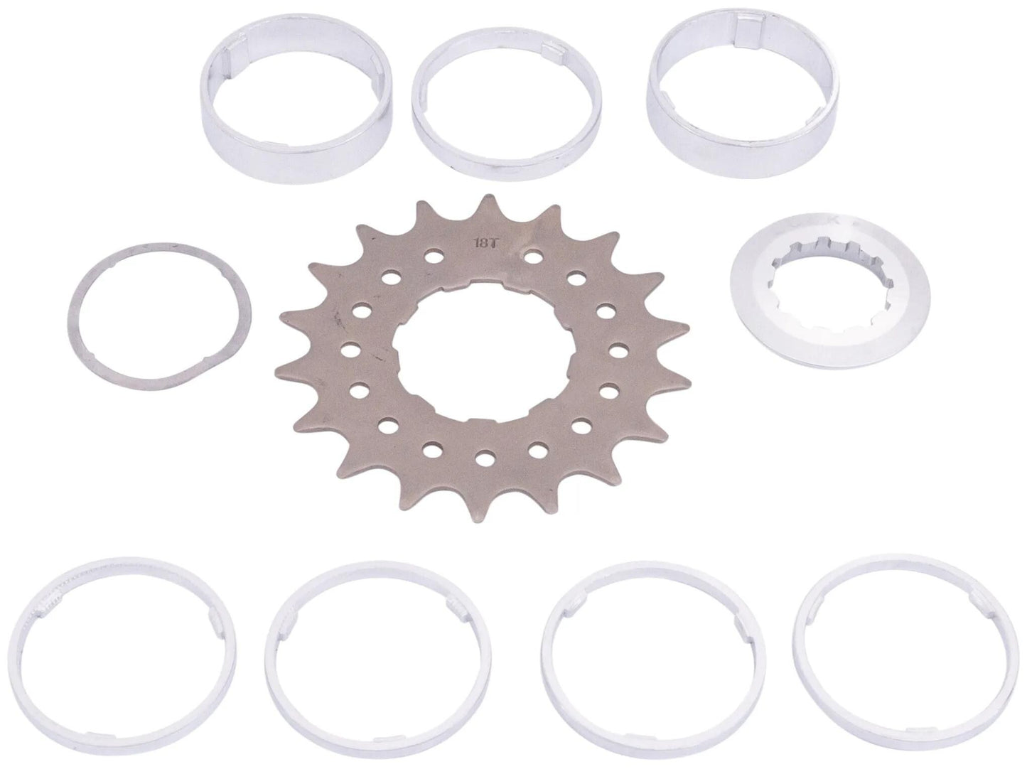 Point Sprocket W.spacer set 18T