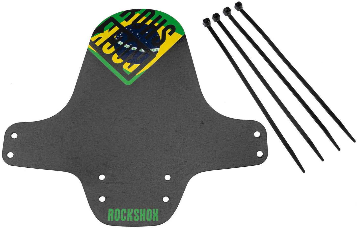Rockshox Clip-on Fender RS ​​Black Brazil Flag