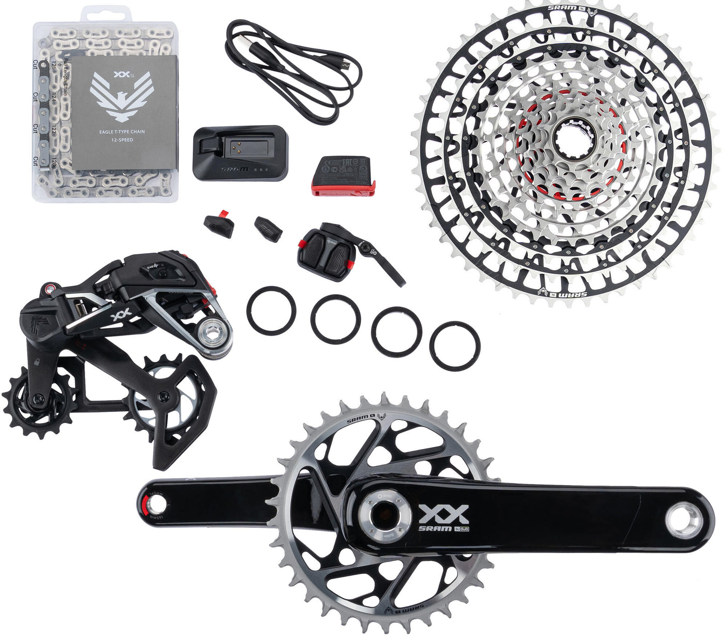 SRAM SET XX SL EAGLE AXS TR. 165 mm