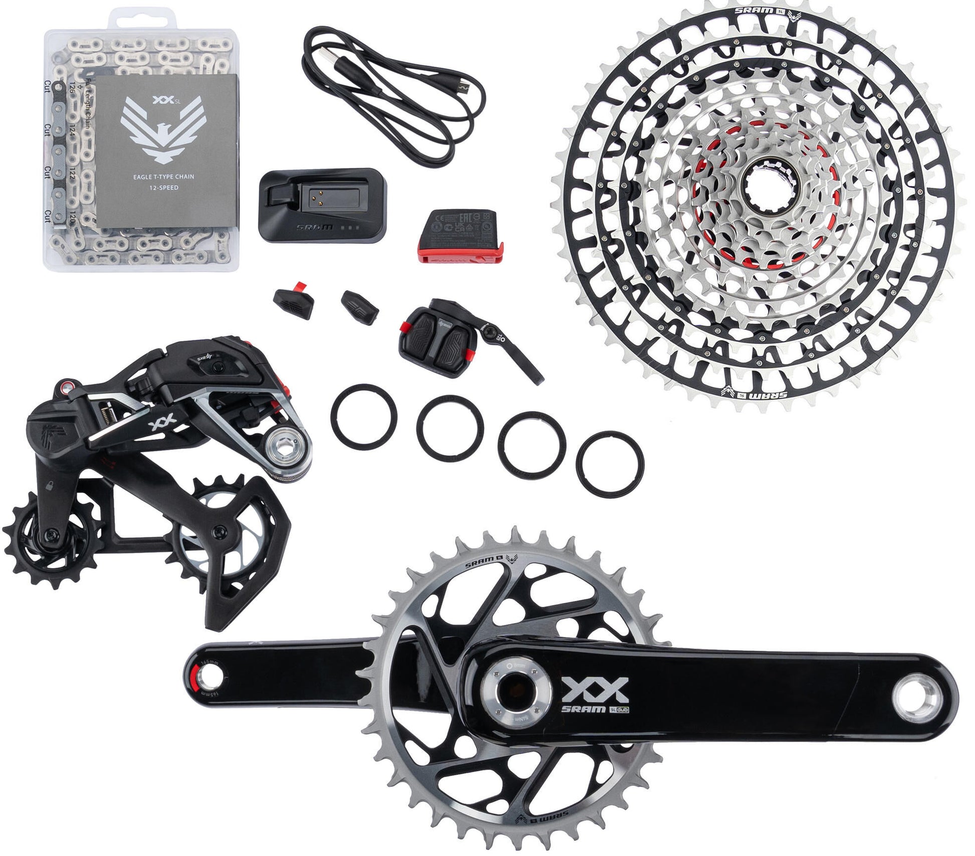 SRAM SET XX SL EAGLE AXS TR. 165 mm