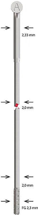 Rayon Alpina rayon inox abouté 2,34x294 mm