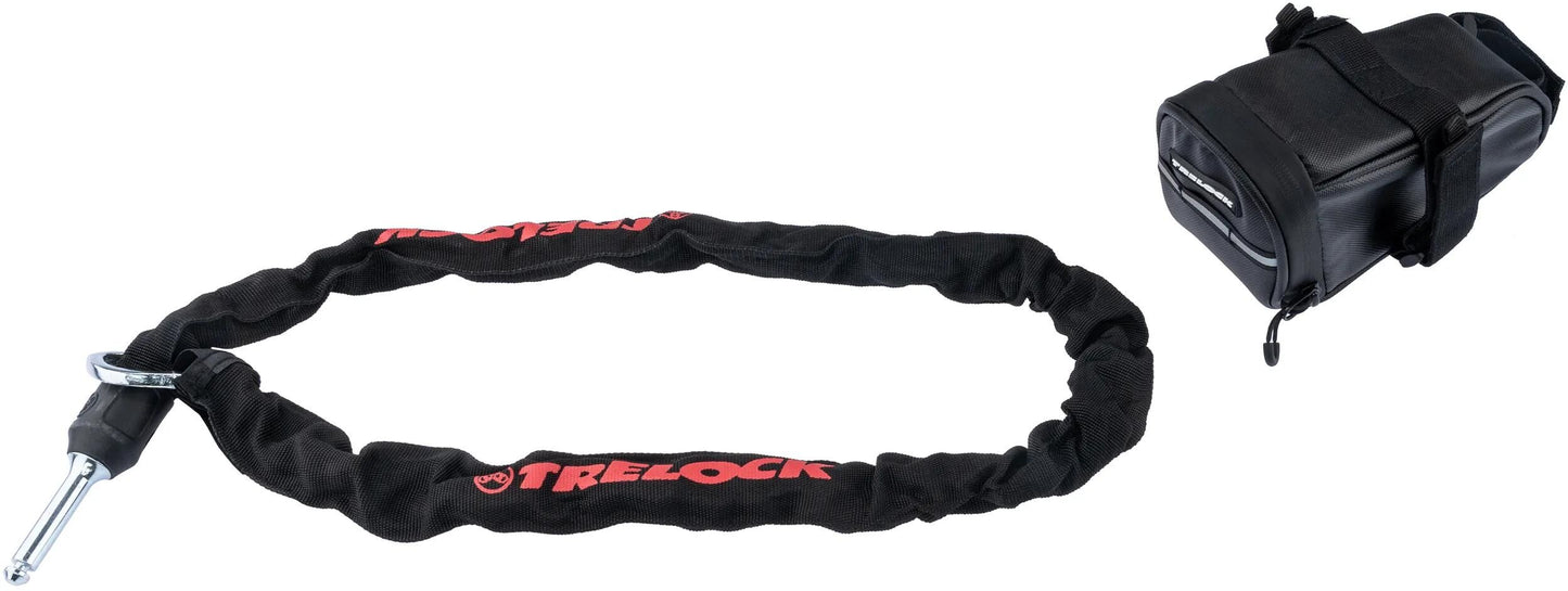 Trelock chaîne enfichable zr 355 chaîne enfichable zr 355 100cm + sacoche de selle