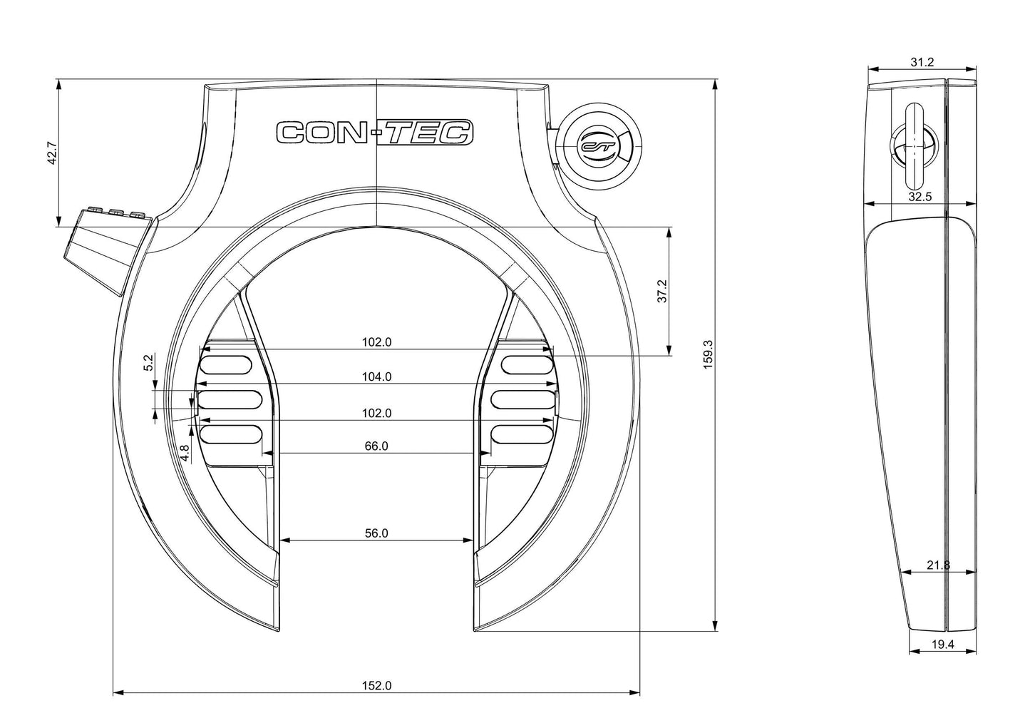 Sentier de la bague et de la batterie Consec Set PowerLoc M