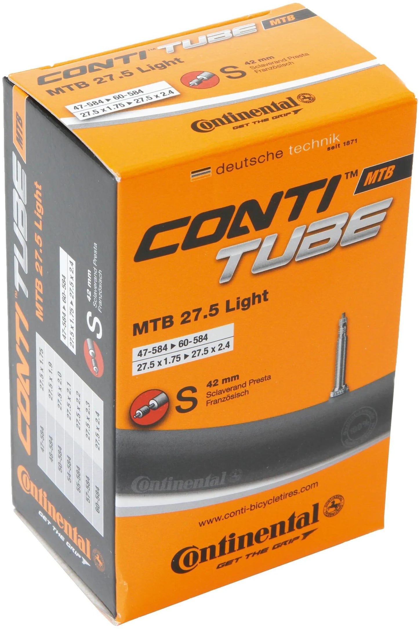 Continental Mtb Inner Tube Light 27½x1,75 2,4 SV 42 mm Presta