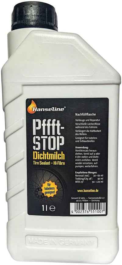 Hanseline reifendichtmittel pffft-stop produit d'étanchéité pour pneus pffft-stop 1l