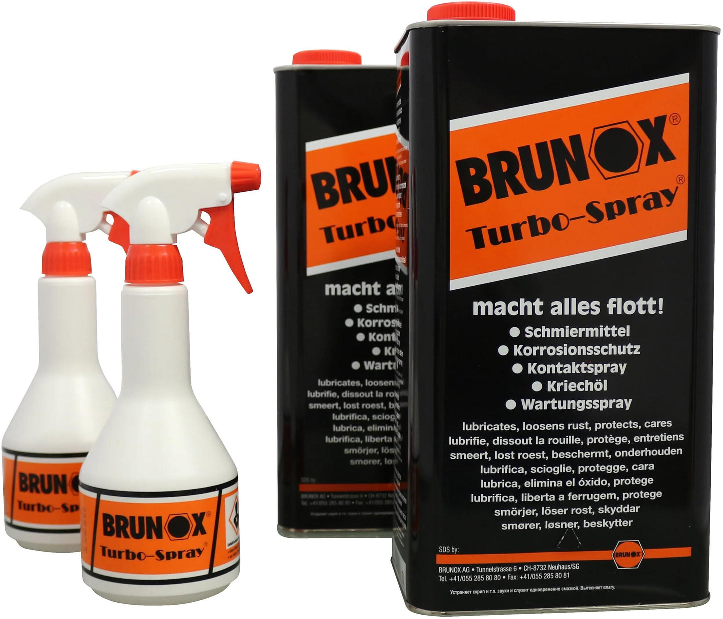 Brunox turbo spray 2x5l ensemble